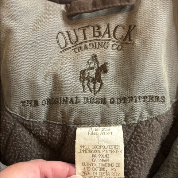 Vintage Outback Trading Co Olive Green Field Jacket L Costa Rica Quilted Rare - Picture 5 of 15